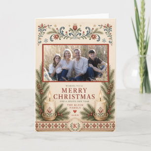 Cartes Pour Fêtes Annuelles Bougie de Noël nordique