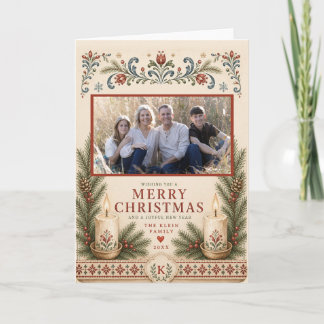 Cartes Pour Fêtes Annuelles Bougie de Noël nordique
