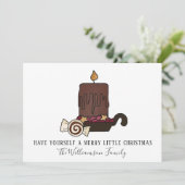 Cartes Pour Fêtes Annuelles Bougie primitive crasseuse et étoiles Joyeux Noël (Debout devant)