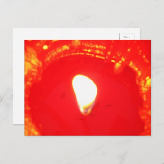 Cartes Pour Fêtes Annuelles Bougie rouge, flamme, Bougie, Amour de Noël (Devant / Derrière)