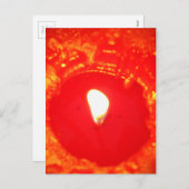 Cartes Pour Fêtes Annuelles Bougie rouge, flamme, Bougie, Amour de Noël (Devant / Derrière)