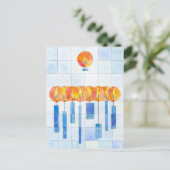 Cartes Pour Fêtes Annuelles Bougies accrochantes de Hanoukka (Debout devant)