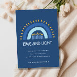 Cartes Pour Fêtes Annuelles Bougies arc-en-ciel bleu simple Amour et lumière H<br><div class="desc">Si vous avez besoin d'une personnalisation supplémentaire,  n'hésitez pas à m'envoyer un message sur yellowfebstudio@gmail.com .</div>