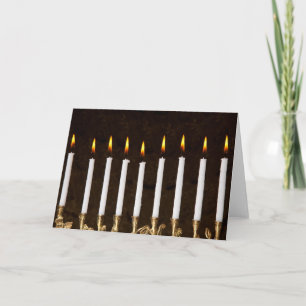 Cartes Pour Fêtes Annuelles Bougies brûlantes de Hanoukka Chanukah Hanukah