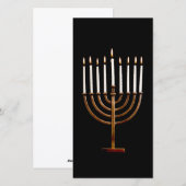Cartes Pour Fêtes Annuelles Bougies de Hanoukka Chanukah Hanukah Hannukah (Devant / Derrière)