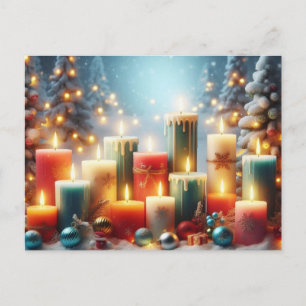 Cartes Pour Fêtes Annuelles Bougies de Noël