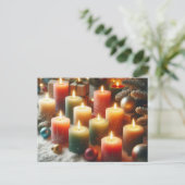 Cartes Pour Fêtes Annuelles Bougies de Noël (Debout devant)