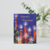 Cartes Pour Fêtes Annuelles Bougies de Noël (Debout devant)