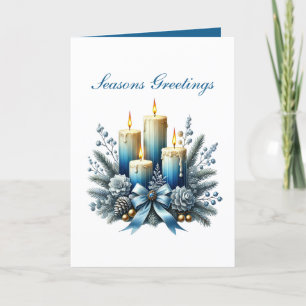 Cartes Pour Fêtes Annuelles Bougies de Noël festives personnalisables