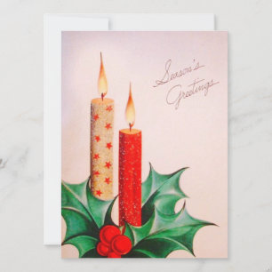 Cartes Pour Fêtes Annuelles Bougies de Noël vintage