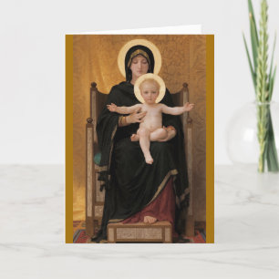 Cartes Pour Fêtes Annuelles Bouguereau Madonna Assise Noël