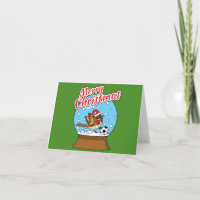 Boule à neige avec un mignon moineau jouant au foo