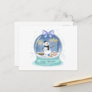 Cartes Pour Fêtes Annuelles Boule à neige de Hanoukka