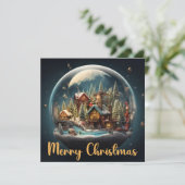 Cartes Pour Fêtes Annuelles Boule à neige élégante (Debout devant)