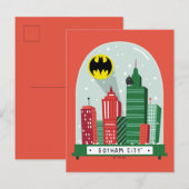 Cartes Pour Fêtes Annuelles Boule à neige graphique de Gotham City™ Batman (Devant / Derrière)