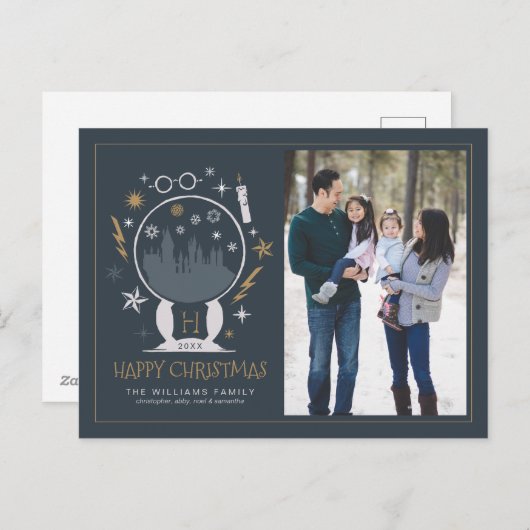 Cartes Pour Fêtes Annuelles Boule à neige HOGWARTS™ | Joyeux Noël (Devant / Derrière)