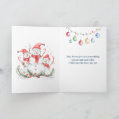 Cartes Pour Fêtes Annuelles Boule à neige pour enfants avec Père Noël et lutin (Intérieur)