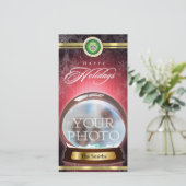 Cartes Pour Fêtes Annuelles Boule à neige pour les fêtes de fin d'année (Debout devant)