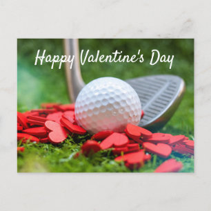Cartes Pour Fêtes Annuelles Boule de golf avec coeur rouge pour la Saint Valen