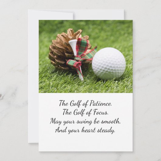 Cartes Pour Fêtes Annuelles Boule de golf pour Noël (Devant)