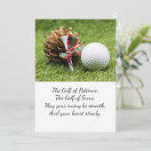 Cartes Pour Fêtes Annuelles Boule de golf pour Noël (Debout devant)