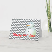 Boule de neige chevron gris et blanc moderne Noël