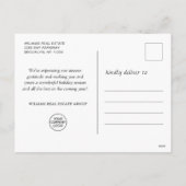 Cartes Pour Fêtes Annuelles Boule de Noël bleu doré Salutation d'entreprise (Dos)