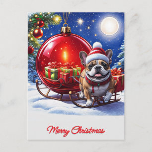 Cartes Pour Fêtes Annuelles Boule de Noël Bouledogue français Noël