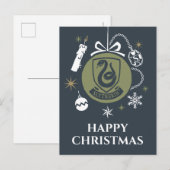 Cartes Pour Fêtes Annuelles Boule de Noël Graphique SLYTHERIN™ (Devant / Derrière)