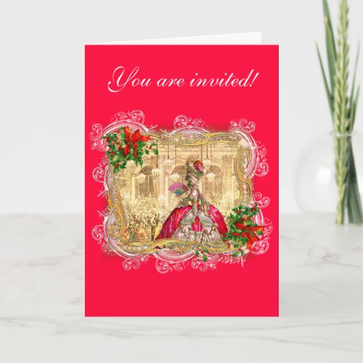 Cartes Pour Fêtes Annuelles Boule de Noël Marie Antoinette (Devant)