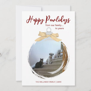 Cartes Pour Fêtes Annuelles Boule de Noël Photo de Noël pour Animaux Joyeuses