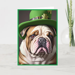 Cartes Pour Fêtes Annuelles Bouledogue de la Saint-Patrick