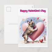 Cartes Pour Fêtes Annuelles Bouledogue français Herzsprung (Devant / Derrière)