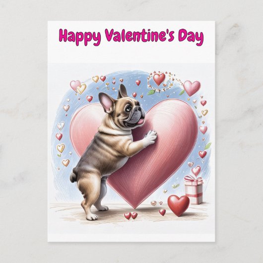 Cartes Pour Fêtes Annuelles Bouledogue français Herzsprung (Devant)