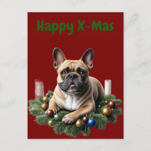 Cartes Pour Fêtes Annuelles Bouledogue français Noël Bulldog français