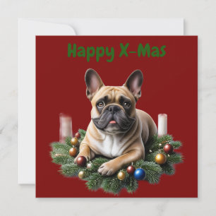 Cartes Pour Fêtes Annuelles Bouledogue français Noël French Bulldog