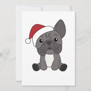 Cartes Pour Fêtes Annuelles Bouledogue français Noël Neige Hiver Animaux