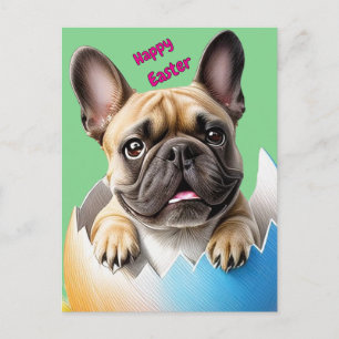 Cartes Pour Fêtes Annuelles Bouledogue français oeuf de Pâques French Bulldog