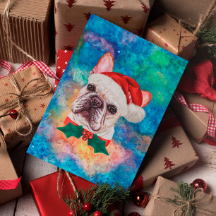 Cartes Pour Fêtes Annuelles Bouledogue Français Race Chien Noël