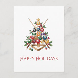 Cartes Pour Fêtes Annuelles Boules de billard Arbre de Noël Vacances Noël