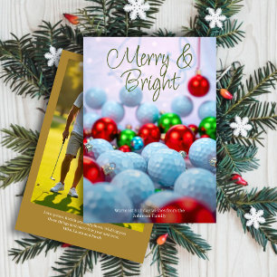 Cartes Pour Fêtes Annuelles Boules de golf et ornements brillants ・ Photo de f
