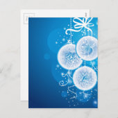 Cartes Pour Fêtes Annuelles Boules de Noël (Devant / Derrière)