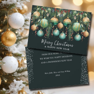 Cartes Pour Fêtes Annuelles Boules de Noël Élégantes pour Sapin