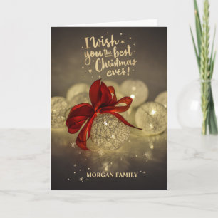 Cartes Pour Fêtes Annuelles Boules de Noël,Je Vous Souhaite Un Très Joyeux Noë