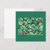 Cartes Pour Fêtes Annuelles Boules de Noël vertes (Devant / Derrière)