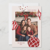 Cartes Pour Fêtes Annuelles Boules décoratives à l'aquarelle Photo (Devant)