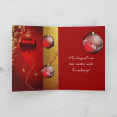 Cartes Pour Fêtes Annuelles Boules rouges Joyeux Noël (Intérieur)