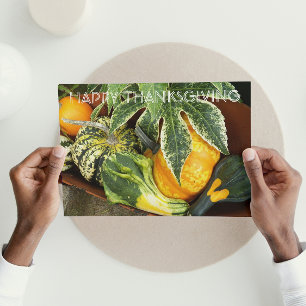 Cartes Pour Fêtes Annuelles Bountiful Harvest Squash Photo Thanksgiving