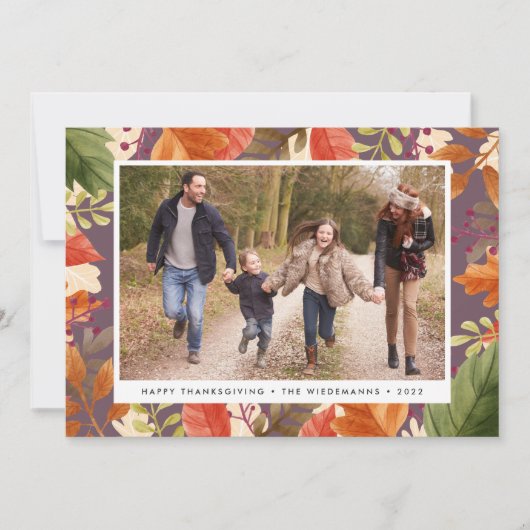 Cartes Pour Fêtes Annuelles Bounty | Thanksgiving Photo Card (Devant)