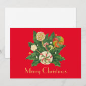 Cartes Pour Fêtes Annuelles Bouquet de bonbons de vacances (Devant / Derrière)